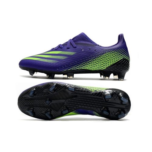 fodboldstøvler adidas X Ghosted.1 FG Lilla Grøn_3.jpg